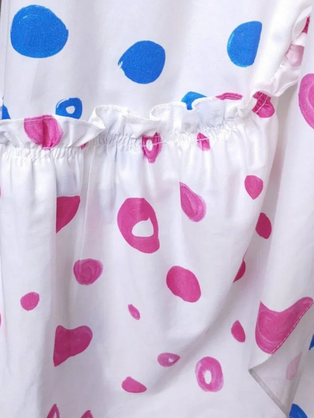 Mira Mirkati Skirt Ruffle Wrap 100% Cotton Polka Dot Midi - Picture 13 of 16